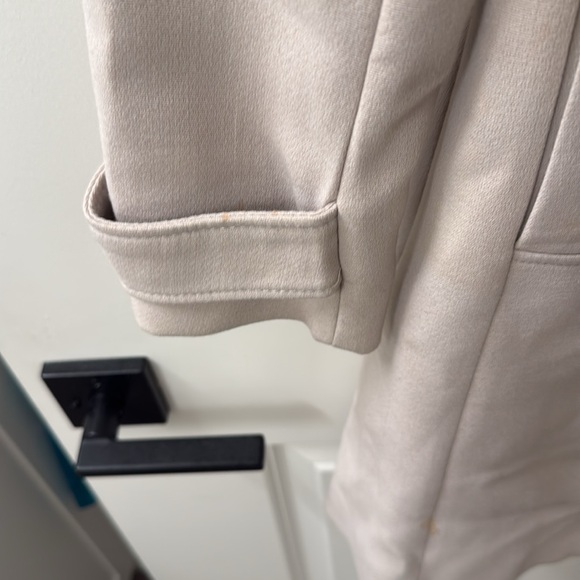 H&M Pea Coat Taupe Wool Ruffle - Picture 5 of 13